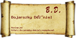 Bojarszky Dániel névjegykártya